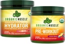 Organski mišični paket - predworkout prašek za energijo (Lemon Berry) + Replenisher za hidracijo (Watermelon) - USDA Certified Organic