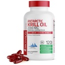 Bronson Antarktika Krill Oil 2000 mg z Omega-3s EPA, DHA, Astaksantin in fosfolipidi 120 Softgels (60 Serving)