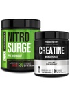 Jacked Factory NITROSURGE Pre Workout dodatek (Cherry Limeade) Kreatin monohidrat v prahu (150g) za rast mišic, večja moč, povečana energija