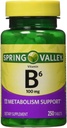 Spring Valley - Vitamin B-6 (Piridoksin) 100 mg, 250 tablet