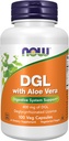 NOW Foods Supplements, DGL z Aloe Vera (Deglicirizinirana sladkega korena) Prehranska dopolnila, 100 Veg kapsule