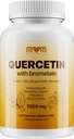Advanced Quercetin with Bromelain - 120 Capsules with Elderberry, Stinging Nettle, Resveratrol, Zinc, Vitamin C & D - Made in The USA