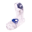 Apex Ultra tablete Cutter, Professional Medical Pill Splitter z uvlačljivo rezila Guard, za natančno rezanje majhne ali velike tablete, vitamini, modro/zeleno in jasno, 1 Count, Compact & Travel prijateljski