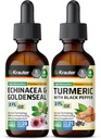 Echinacea z Goldenseal Tinkture 2 Fl. Oz. & Kurkuma Tinkture 2 Fl. Oz.