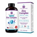 Life Solutions Cinkov kompleks - cinkov glukonat in bakrov glukonat za optimalno imuno podporo in zdravje - Visoka absorpcijska formula - tekoči 8oz-