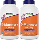Zdaj D-mannose 500 mg, 300 Kapsule (paket po 2) - Veganski ne gensko spremenjeni dodatek za ženske in moške - podpira zdravo urinski trakt, očisti mehur