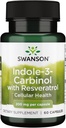 Swanson Indole-3-Carbinol z Resveratrol - I3C dodatek za spodbujanje celične zaščite - Naravni dodatek za pomoč ohraniti zdravo Hormonovo ravnovesje - (60 Kapsule, 200mg vsak)