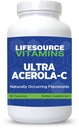 Vitamini LifeSource - Ultra Acerola-C - Acerola Berry prašek 1500 mg - 90 kapsul - 500 mg vitamina C na odmerek