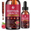 (2 paket) Cortisol tekoče kapljice za ženske - uravnotežen kortizol, Hormone Balance Podpora, Cortisol dopolnila za ženske z magnezijevim kompleksom, Rhodiola Rosea, Ashwagandha, Sugar-free, 1 Fl Oz