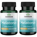 Swanson Melatonin - zeliščni dodatek - spanje in sprostitev - 120 kapsul, 1 mg vsak (2 pakiranji)