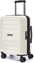 BAGSMART Nositi na Prtljago 22x14x9 Airline Odobreno s Spinner Wheels,Lightweightweight 20 Inch Luggage z TSA Lock,Expandable Hard Shell Nositi na oblačilih za moške, bele