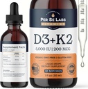 Vitamin D3 K2 Tekoče kapljice D3 5000 i.e. + K2 MK-7 200mcg Max Absorpcija Imunska podpora za otroke in odrasle 