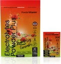 PowerVitamin Elektroliti Powder Packets - Jagodna Kumara - Keto Elektroliti za dnevno energijo - Hidracija v prahu s 1000mg kalija, 120mg magnezija, nič kalorij - 30 Hidracijski paketi