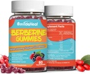 2 Pack Berberine Gumies 1200mg s Ceylon Cinamon 200mg, Izvleček in kurkuma mleka, Vegan Berry Flavor, Non-GMO, Želatina-free, Gluten-free, 120 Count