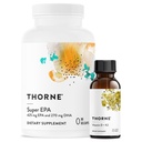 THORNE - Super EPA (90 Gelcaps) & Vitamin D + K2 (1 Oz) Bundle - podpira zdravje kosti, strukture mišic in skupno zdravje - Gluten, Dairy & Soy-free