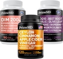 Ceylon cinamon (1 pk), dušikov oksid (1 pk) in menopavza podpora (1 pk) dodatek paket - Potent vitamini za srce, presnova, hormon, & Imunska podpora - Non-GMO, Vegan, Gluten-free