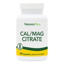 NaturesPlus Cal/Mag Citrat - 90 vegetarijanskih kapsul - 500 mg kalcija, 250 mg magnezija - 30 odmerkov