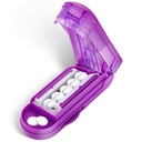 DUBSTAR razčlenjevalnik tablet za majhne in majhne tablete, več izrezov tablet za majhne ali velike tablete, nastavljiv razdelilnik tablet z napravo za centriranje in varovalo za več tablet (Purple)