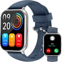 RUIMEN Pametne ure za moške ženske (Odgovor / Make Calls, 2 pasovi vključeni), 1.8" Smartwatch za iOS/Android telefoni, Fitnes Tracker Heart Rate/Speep Monitor Digitalna Watch vodoodporna modra