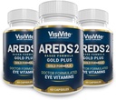 Zdravnik Formulirani AREDS 2 Plus Eye Vitamini z Zeaksantin Plus Lutein - Izvleček borovnic in grozdnih semen - Makularno zdravje Formula - 60 Očesne dopolnilne kapsule