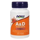 Zdaj dopolnila, Vitamin A & D 10.000/400 IU, Eye Health*, Essential Nutrition, 100 Softgels