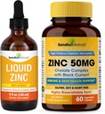 Sandhu Zelišča Tekoče cinkove kapljice 4 Oz & Cinkov kapsule 60 Count Supplement 