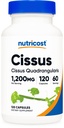 Nutricost Cissus Quadrangularis (1200mg) 120 kapsul - 60 serviranih, brez glutena, ne-GMO in vegetarijansko prijazno