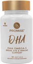 Obljuba Prenatal DHA - Farmacevtska stopnja Omega-3 DHA (3 Mesec dobave) Enkrat-Daily Jagoda Okusen softgel z 290 mg DHA. Naravna DHA za razvoj otrokovih možganov in oči