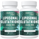 8-v-1 liposomski glutation 2400 MG, visoka absorpcija Antioksidant Formula – s hialuronsko kislino, alfa-lipojsko kislino, resveratrolom – kožo, jetrno detoksno in imunsko obliko, 120 mehkih kapsul