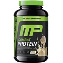MusclePharm Combat Protein Powder, aroma vanilije, gorilne mišice za produktivno obdelavo, 5 beljakovinskih virov, vključno s sirotkinim izolatom in jajčnim albuminom, brez glutena, 2 lb, 25 servov
