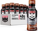 Muscle Milk Pro Advanced Nutrition Protein Shake, Knockout Chocolate, 14 Fl Oz steklenica, 12 Pakiranje, 40g beljakovine, 1g sladkor, 16 Vitamini in minerali, 6g Fiber, Workout recovery, Pakiranje maj Vary