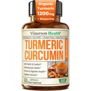 Kurkumin dodatek s črno papriko ekstrakt - visoka moč organska kurkuminoidi 1200mg & 95% kurkuminoidi za skupno in prebavno zdravje - skupni dodatek podporo - 60 Vegan Curcuma kapsule