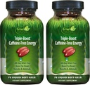 Irwin Naturals Triple-Boost Caffeine-free Energy – 75 Tekoči mehki geli – Adaptogene Dnevna podpora za energijo - 2 paket