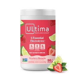 Ultima Replenisher Daily Electrolyte Powder Drink Mix – Brez sladkorja – Jagoda Margarita, 90 Serving – Hidracija Powder s 6 Key Elektrolitis in Trace Minerals – Keto prijazno, Non-GMO