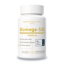 Biotics Raziskave Biomega 500 Omega 3 ribje olje dodatek, visoko koncentrirano ribje olje z EPA/DHA, Omega 3 Maščobne kisline, Podpira Imunsko in kardiovaskularno 90 Mehkužne kapsule