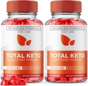 Rize laboratoriji (Pack 2 Total Keto Gummies za napredno hujšanje, dodatek k izgubi trebuh maščobe, Največja moč Formula, Gomitas Mnenja (120 Gummies)