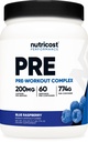 Nutricost Pre-World Complex Powder (60 Serving, Blue Raspberry) - Pred-World dodatek z beta-Alanin, Taurin in aminokisline