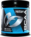 Muscle Fest Vegan BCAA Powder 4:1:1 Razmerje Keto Prijazen sladkor Brezplačna post vadba okrevanje, Blue Ice Pop, 300g
