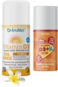 ANUMED Bundle naravna krema z vitaminom (D3 10.000 IU Oil-free) + (D3 z K2 10.000 IU Potovalna velikost 2oz) Močne sestavine s hialuronsko kislino, magnezij, vitamin E, cink, vitamin B3.