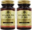 SOLGAR Vitamin B6 25 Mg, 100 tablet, 100 Število (Pack 24)