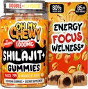Čisti himalajski shilajit Gumies - visoka moč zlata stopnja Resin - energijska okrepitev in imunske podpore za moške in ženske z Ashwagandha in Shatavari - 120 Gummy - Peach & Mango