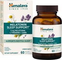 Himalaja Melatonin Podpora za spanje z GABA, L-teanin in melatonin 3mg za podporo spanju in občasno nespečnost, 60 kapsul, 2 meseca dobave