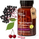 Plant Therapy Tart Cherry Kapsule z Bezgovo jagodo, proizvedeno v ZDA 4 Mesec zaloga podpira telo, imunski sistem in spalni cikel dopolnila za ženske & moške 120 vegetarijanska kapsula