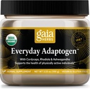 Gaia Herbs Everyday Adaptogen Powder - pomaga zagotoviti energetsko podporo in ohranjanje zdrave ravni stresa v fizično aktivni - z Maca Root, Cordyceps, Ashwagandha & More - 3.5 Oz (38-dnevna dobava)