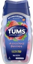 Tums Antacid/Calcium dodatek, ekstra jakost 750, žvečljive tablete, Razvrščene jagode 96 tablet z TUMS (Originalna različica)