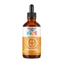 BIORAY Otroci NDF Tummy, Raspberry - 4 fl oz (120 ml) - 11-Strin probiotična mešanica - Podpira imunski odziv v GI Tract - Non-GMO, Vegan, Gluten Free - Approx. 120 Služabnikov