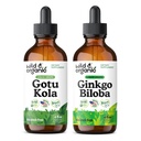 Wild & Organic Gotu Kola Tinkture 4 fl oz & Ginkgo Biloba Tinkture 4 fl oz