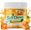 Žvečljivo železo dodatek za ženske & moške in otroke - pomarančni okus, železov vitamin C mehko žvečenje za Max Absorpcija, železo kot železov fumarat, Idealno za pomanjkanje železa, 2 mesec dobave