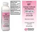 Peroralna suspenzija kalcijevega karbonata 1250 mg/5 ml - 16 Oz.