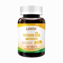 Lovita Vitamin B6 (Piridoksin Hidroklorid) 80mg, Časovna sprostitev, 8 Ure Trajen, Podpora Kardiovaskularno in živčno zdravje, 130 Veganska tableta